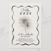 Elegant invitation card for a 2026 new year einladung (Vorderseite)