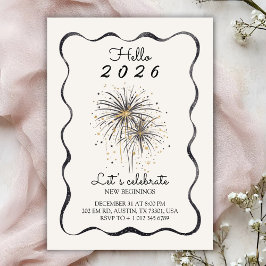 Elegant invitation card for a 2026 new year einladung