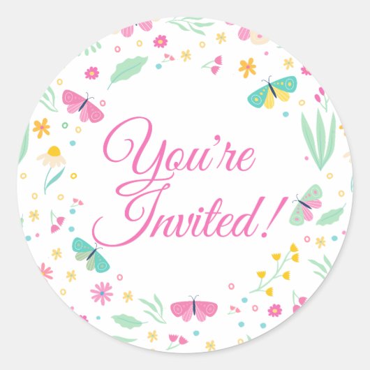 Elegant Invitation Envelope Seals for Special Occa Runder Aufkleber (Vorderseite)