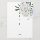 Elegant Invitation with One Big White Rose | Minim Einladung (Rückseite)