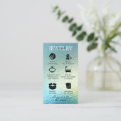 Elegant iridescent Holographic Juwelry Care Busi Visitenkarte (Stehend Vorderseite)