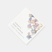 Elegant Iris Baby Shower Serviette (Ecke)