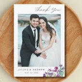 Elegant Iris Blume Hochzeit Danke Karte