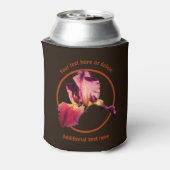 Elegant Iris Blume Personalisiert Dosenkühler (Kanne Rückseite)