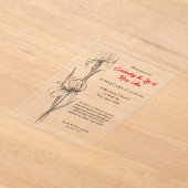 Elegant Iris "Celebrating the Life" Funeral Acryleinladungen (Ablage )