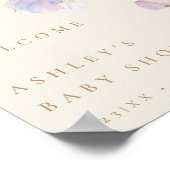 Elegant Iris Floral Baby Dusche Begrüßungszeichen Poster (Ecke)