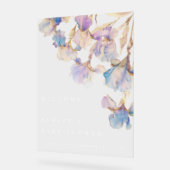 Elegant Iris Floral Baby Shower Acrylschild (Winkel)