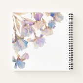 Elegant Iris Floral Brautparty Gästebuch Notizblock (Rückseite)