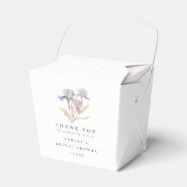 Elegant Iris Floral Brautparty Geschenkschachtel