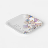 Elegant Iris Floral Brautparty Pappteller (Gewinkelt)