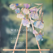 Elegant Iris Floral Wedding Acrylschild (Neutral)