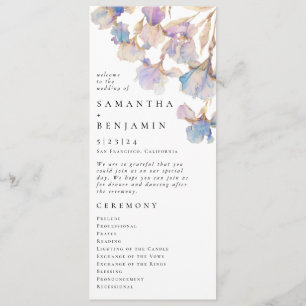 Elegant Iris Floral Wedding Flat Program Programm