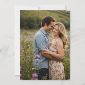 Elegant Iris Floral Wedding Foto Save The Date (Rückseite)