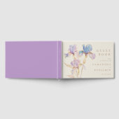 Elegant Iris Floral Wedding Gästebuch (Voll)