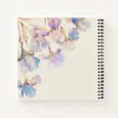 Elegant Iris Floral Wedding Notizblock (Rückseite)