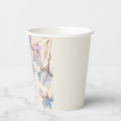 Elegant Iris Floral Wedding Pappbecher (Links)
