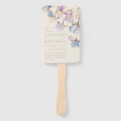 Elegant Iris Floral Wedding Program Fächer (Vorderseite)