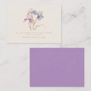 Elegant Iris Floral Wedding Website UAWG Begleitkarte