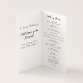 Elegant Iris Funeral Order of Service Program (Innenseite)