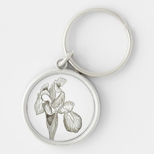 Elegant Iris Keychain Schlüsselanhänger (Vorne)