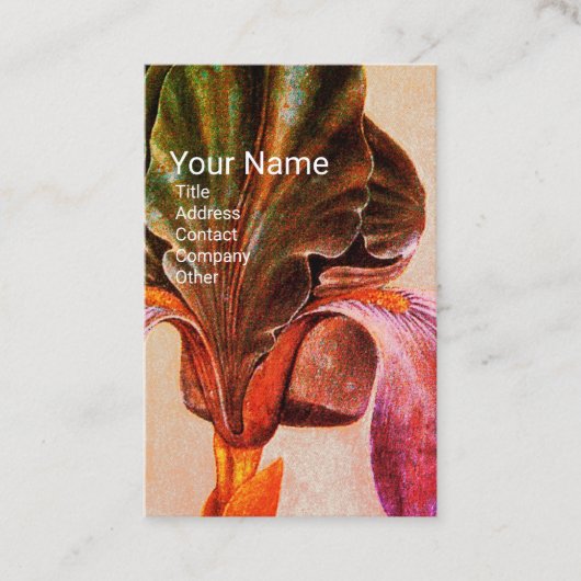 ELEGANT IRIS Monogramm Visitenkarte (Vorderseite)