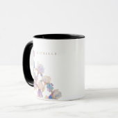 Elegant Iris Personalisiert Floral Tasse (Vorderseite Links)