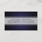Elegant Iris Polka Dot Pattern Visitenkarte (Rückseite)