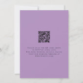 Elegant Iris QR Code Wedding Einladung (Rückseite)