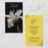 Elegant Iris Studio Fotograf Florist Kinderzimmer Visitenkarte (Vorne/Hinten)