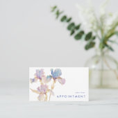 Elegant Iris Terminkarte (Stehend Vorderseite)