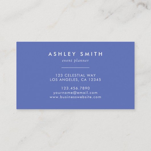 Elegant Iris Visitenkarte (Rückseite)