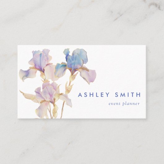 Elegant Iris Visitenkarte (Vorderseite)