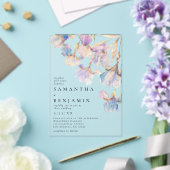 Elegant Iris Wedding Acryleinladungen (In Situ (Hochzeit))