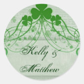 Elegant Irish Runder Aufkleber (Vorderseite)