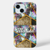 Elegant irisierend Mädchen geometrisch Case-Mate iPhone Hülle (Rückseite)