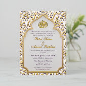 Elegant Islamic Arch Wedding  Folieneinladung (Stehend vorne)