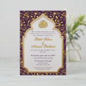 Elegant Islamic Arch Wedding  Folieneinladung (Stehend vorne)