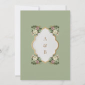 Elegant Islamic Floral Nikah Einladung (Rückseite)