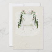 Elegant Islamic Floral Wedding Arch Nikah Einladung (Rückseite)