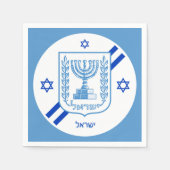 Elegant Israel Napkinks & israelische Flagge / Par Serviette (Vorderseite)