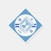 Elegant Israel Napkinks & israelische Flagge / Par Serviette (Ecke)