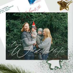 Elegant Ist das Leben nicht schön Weihnachtsfo Feiertagspostkarte