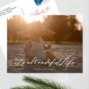 Elegant Ist das Leben nicht schön Weihnachtsfo Feiertagspostkarte