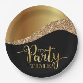 Elegant ist das Party Time Paper Plate Pappteller (Vorderseite)