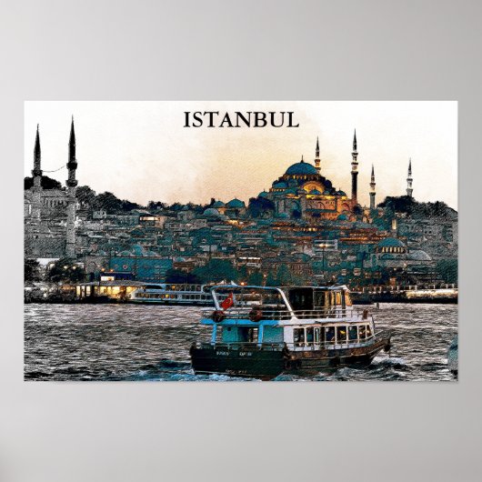 Elegant Istanbul Türkei Hagia Sophia Architektur Poster (Vorne)