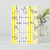 Elegant Italian Birthday  Einladung (Stehend Vorderseite)