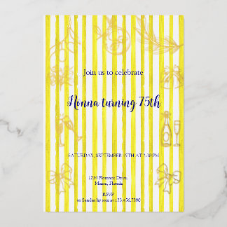 Elegant Italian Birthday  Folieneinladung