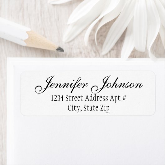 Elegant Italic Script Rücksendeadresse Envelope (Insitu)
