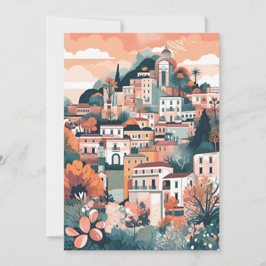 Elegant Italy Capri Destination Brautparty Einladung (Rückseite)