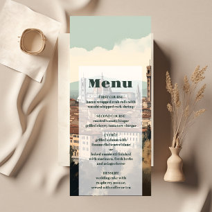 Elegant Italy Florence Hochzeit in Urlaubsort Menükarte